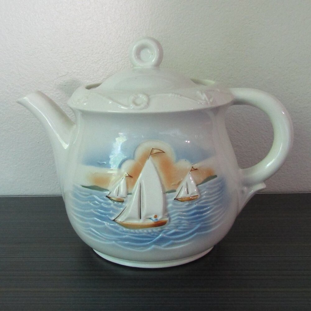 Vintage Porcelier Vitreous China Teapot